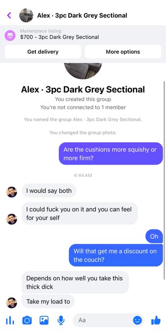 Facebook Marketplace husband pt 2 https://t.co/HQtFSQbUtI