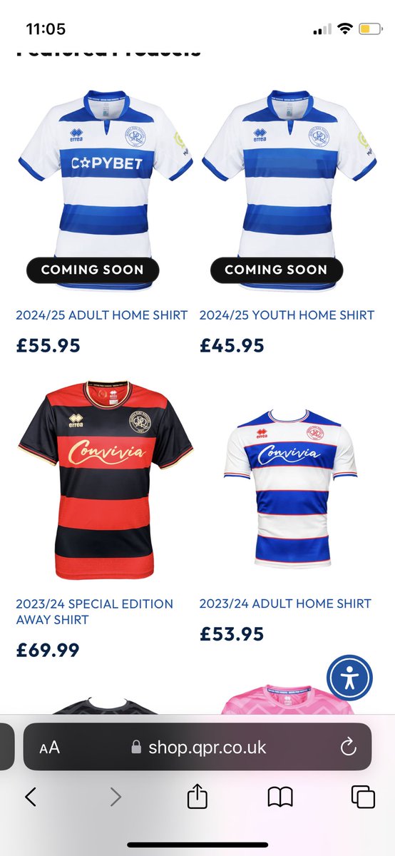 Always great to see a saving on the old shirts 🙌🙌 #qpr #forthefans