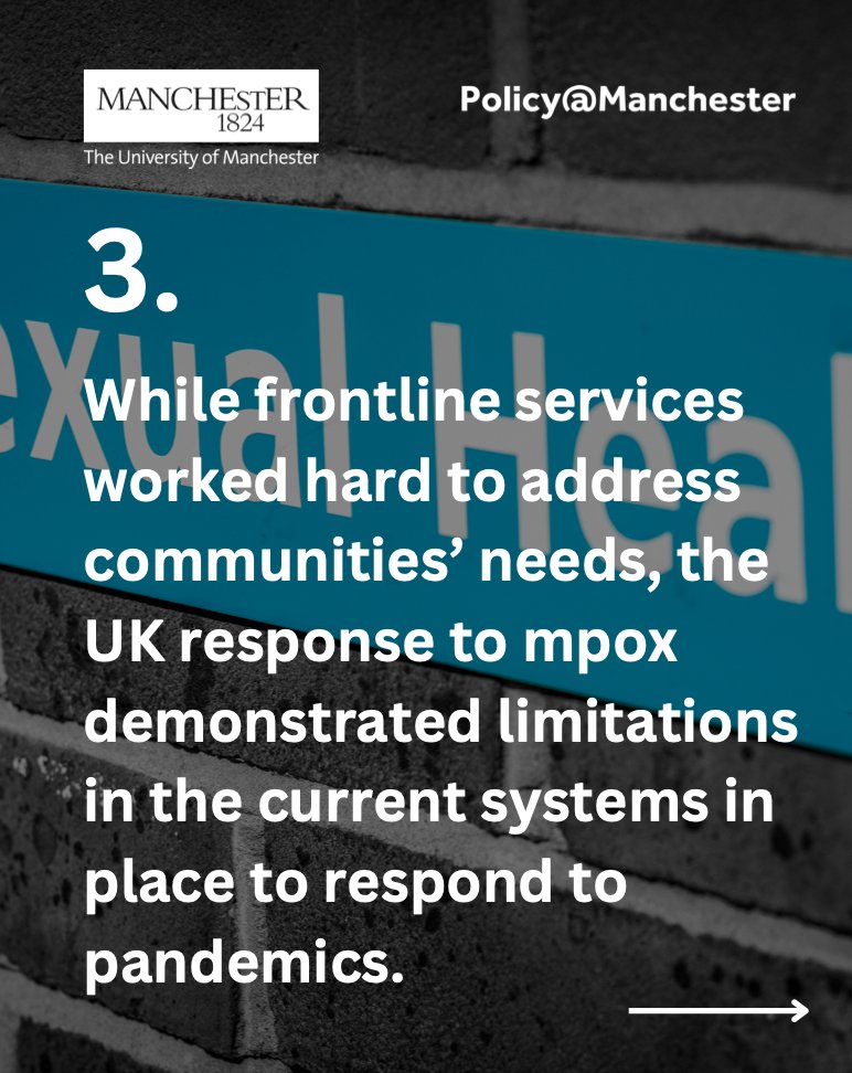 📢Did the UK fail in its management of #mpox? 

It's been great working w/ @NagingtonUoM &J Williams on this piece highlighting our recommendations for future outbreaks for @UoMPolicy, based on our @ESRC project

Read: lnkd.in/eSWeFqD9
Full report: theippo.co.uk/mpox-report/