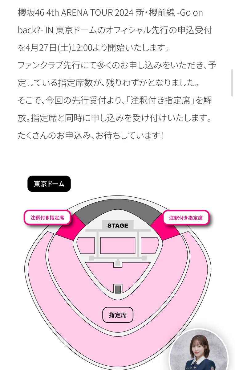 注釈 付き 指定 席 東京 ドーム