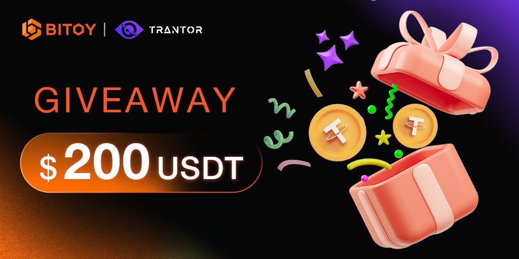 🎉#Bitoy Giveaway Campaign 💵 Grab $200 USDT in bonus #rewards in our #giveaway campaign! 1️⃣ Follow + Join communities 2️⃣ Provide your Bitoy UID for the #bonus 📍Join: trantor.xyz/campaign/61460… ⏳5 Days #airdrop #trantor #BitoyGiveaway #freeUSDT #USDT