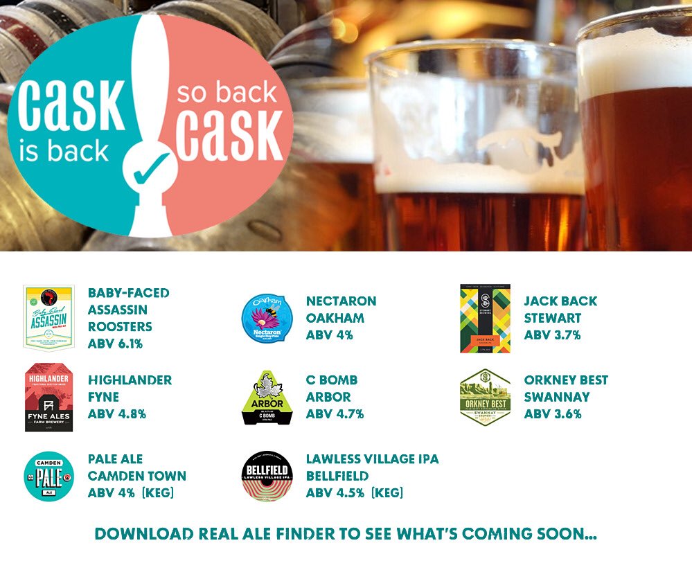 Beer Board: bit.ly/37B0ERw
#CaskIsBack @RoostersBrewCo @OakhamAles @StewartBrewing @FyneAles @ArborAles @SwannayBrewery @CamdenBrewery @TheBellfield 
#RealAleFinder #realale #cheers #cratfbeer #edinburgh