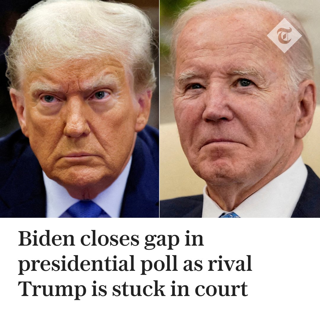 A “megapoll” published on Thursday found that Mr Biden would narrowly beat Mr Trump in the presidential election this November, despite other surveys in swing states showing him still trailing his Republican rival Find out more from @Tony_Diver ⬇️ telegraph.co.uk/us/politics/20…