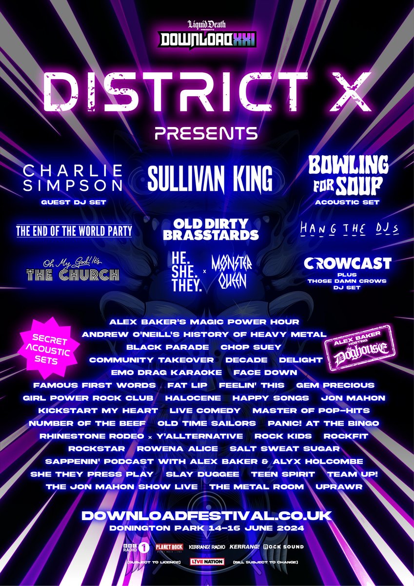 .@DownloadFest has announced the District X lineup! Not long until we'll be dancing in merriment to Number Of The Beef, sipping a beverage while watching a live version of the @SappeninPod, and rocking out to @bfsrocks! 🤘 ramzine.co.uk/news/download-… | RAMzine #DLXXI #DistrictX