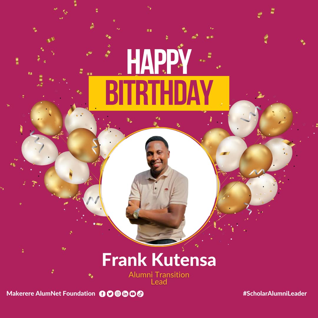 Join us in celebrating Mr. <a href="/FrankKutensa/">Kutensa Frank</a>, our Scholar Alumni Transition Lead. Frank plays a pivotal role in guiding our alumni through the transition from university to the professional world or further education.

Happy Birthday, Frank, from all of us!