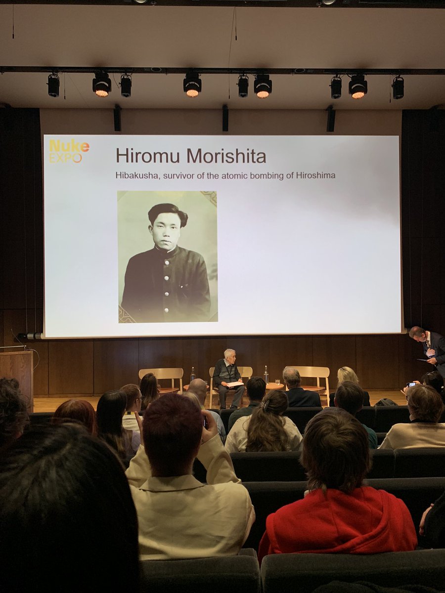 @BondevikKM Hiromu Morishita (93j er en av de få gjenlevende fra utslettelsen av Hiroshima. De kalles Hibakusha, de overlevende. #NukeExpo @RaymondJohansen @NorskNpa80525 @norskfolkehjelp