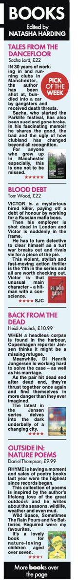 For the first time in AGES I've got space for a book-related interview and @claremackint0sh had to have the slot. Her latest book I Promise It Won't Always Hurt Like This is so honest and moving. Reviews of books by @harriet_tyce @TheTomWood @HeidiAmsinck1 also included