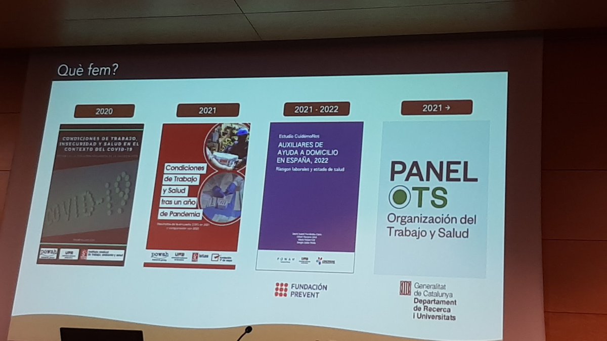 alafeinacaprisc's tweet photo. A. Navarro Giné ens presenta el grup de recerca pluridisciplinar en riscos psicosocials, organització de#treball i salut #POWAH @UABBarcelona i les seves linies de treball. #28Abril #PRL https://t.co/TnwUMU3ZQw