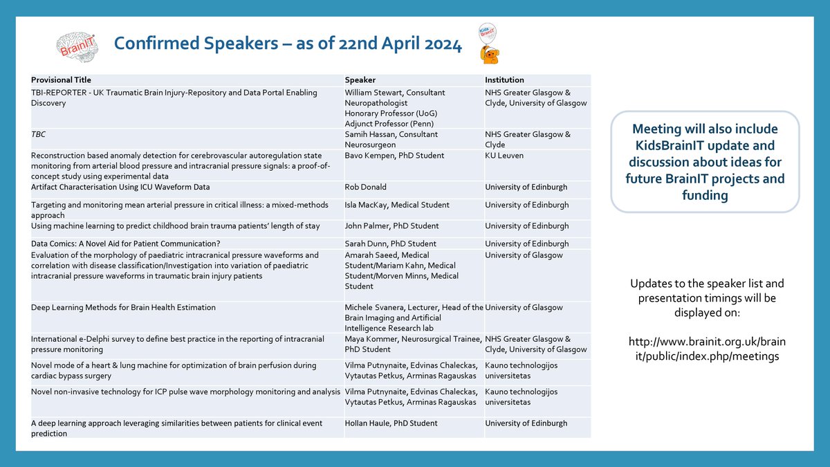 Last chance to sign up for this year's BrainIT Meeting in Glasgow on the 24th May 2024! See brainit.org.uk & flyer below for more details. @doccomma @e1v1m1