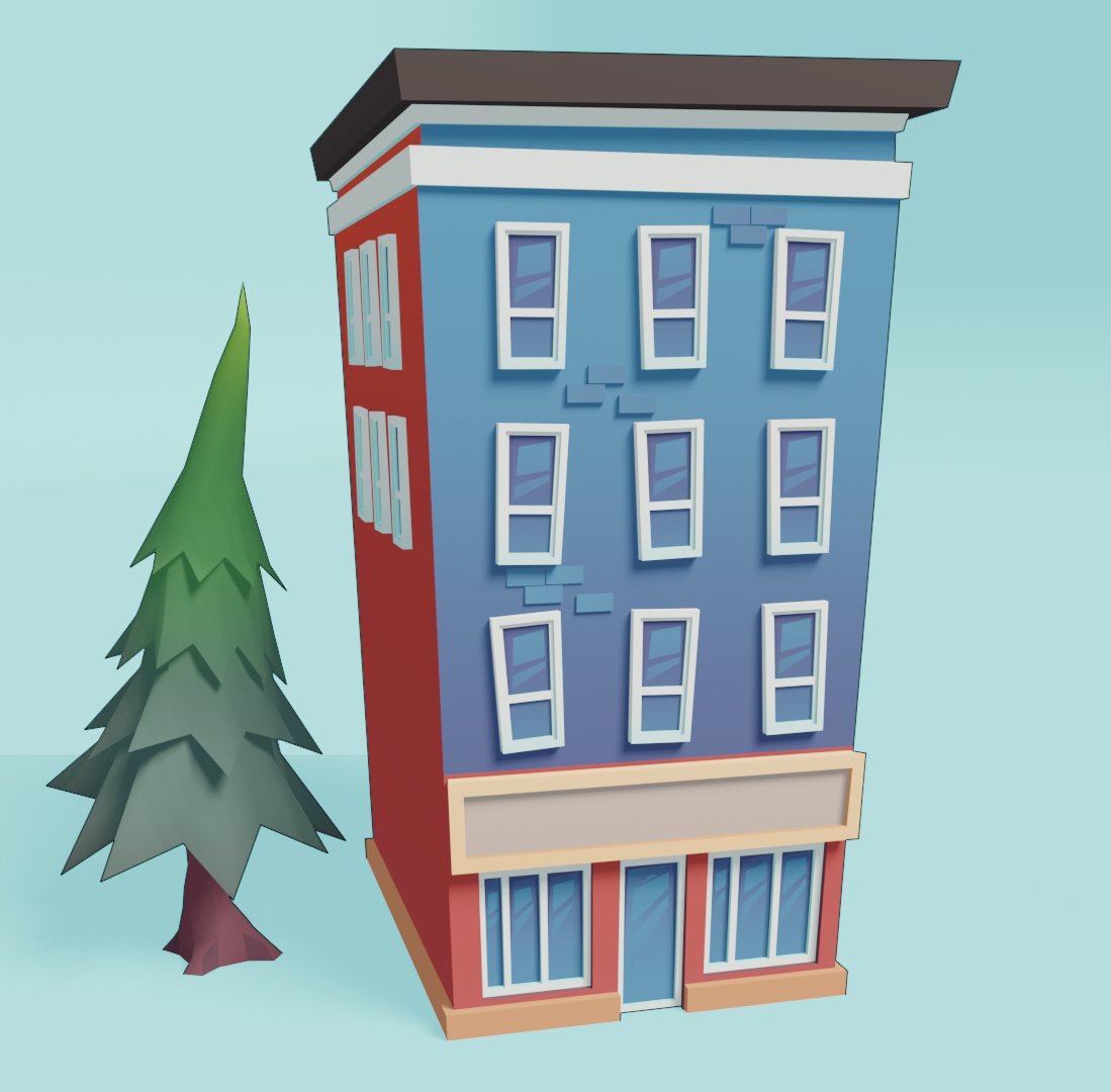 Started testing things for the upcoming city related pack. :)

#lowpoly #3d #b3d #3dmodeling #3dart #3dartists #3dsmax #unity3d #ue5 #maya3d #gamedev #indiedev #npr #stylized #stylizedart #stylized3d