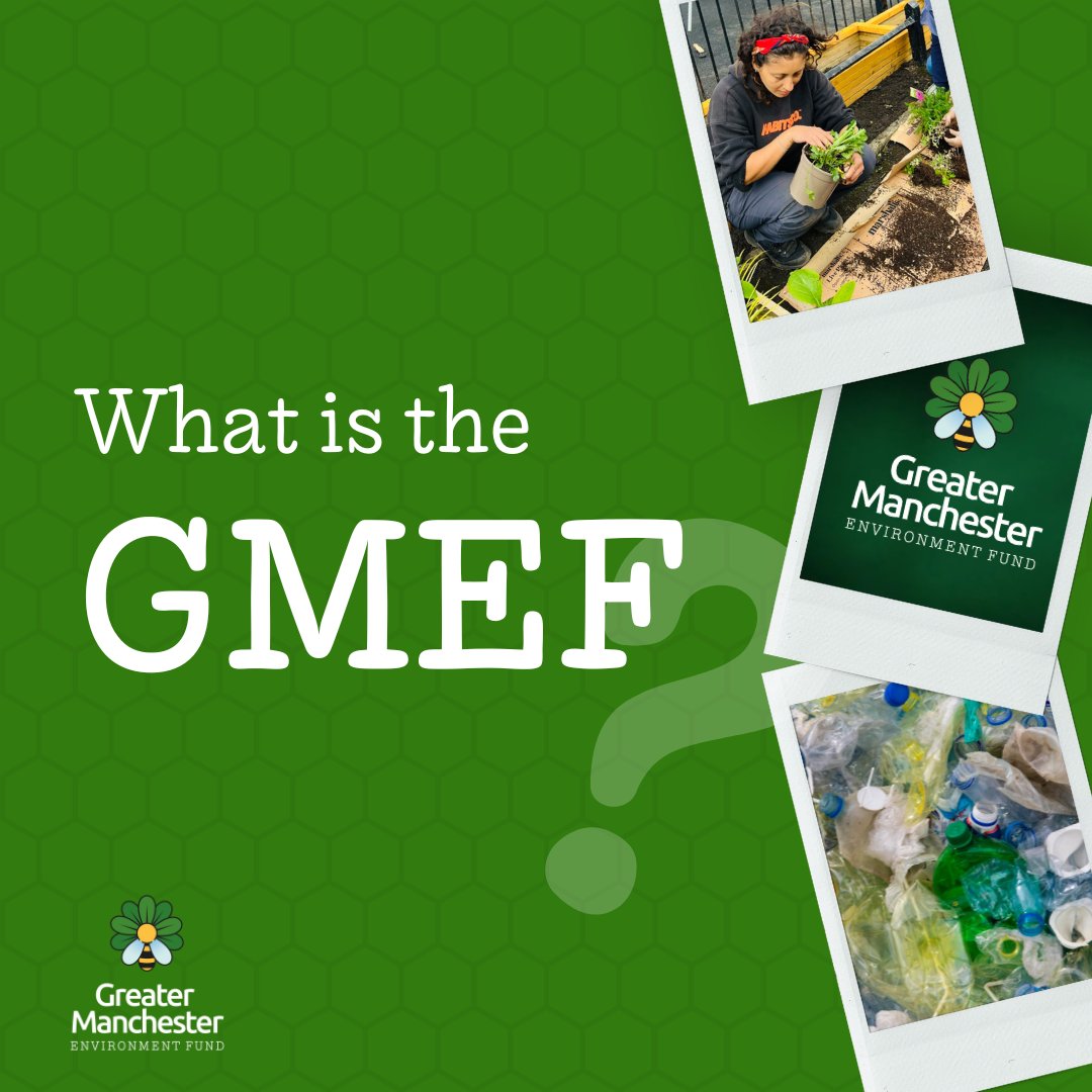 The Greater Manchester Environment Fund (GMEF) is the UK’s 1st regional environmental impact fund🌿 

We support projects that benefit both nature & people, from community gardens and wildflower meadows to repair cafés and recycling hubs ♻ 

Learn more gmenvfund.org