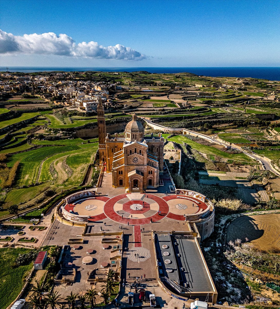 Jaw-dropping views from above at Ta' Pinu National Shrine in #Gozo 😍💚 [ 📸 @fabiozollo ] #VisitMalta #VisitGozo #ExploreMore #MoreToExplore