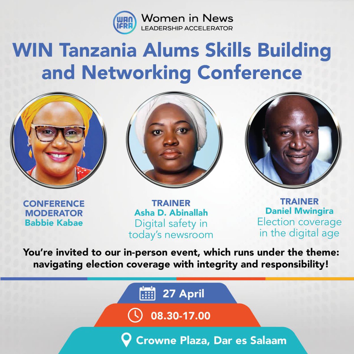 Leveraging on her Expertise in MIL, our CEO Asha Abinallah (@AD_Abinallah) together with Daniel Mwingira from @NuktaAfrica will be among the facilitators of the WAN-IFRA WIN leadership accelerator programme for high potential media women, to equip them with knowledge and skills.