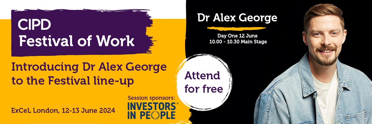 We’re thrilled that @DrAlexGoerge1 will be joining our CEO, @DevoyPaul for a fireside chat on #MentalHealth and #wellbeing on the main stage at this year’s @CIPD Festival of Work. 📍 The ExCeL, London 📅 Wednesday, 12th June 🕜 10am - 10.30 am bit.ly/3JC2L6Y