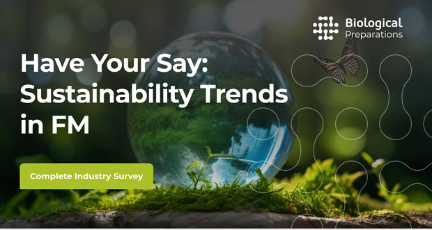 As environmental protection demands unified action, transparency, and heightened awareness, Biological Preparations has launched a short survey surveymonkey.com/r/F7PRQT8 providing FM professionals with a platform to voice their perspectives and share their experiences. #facman