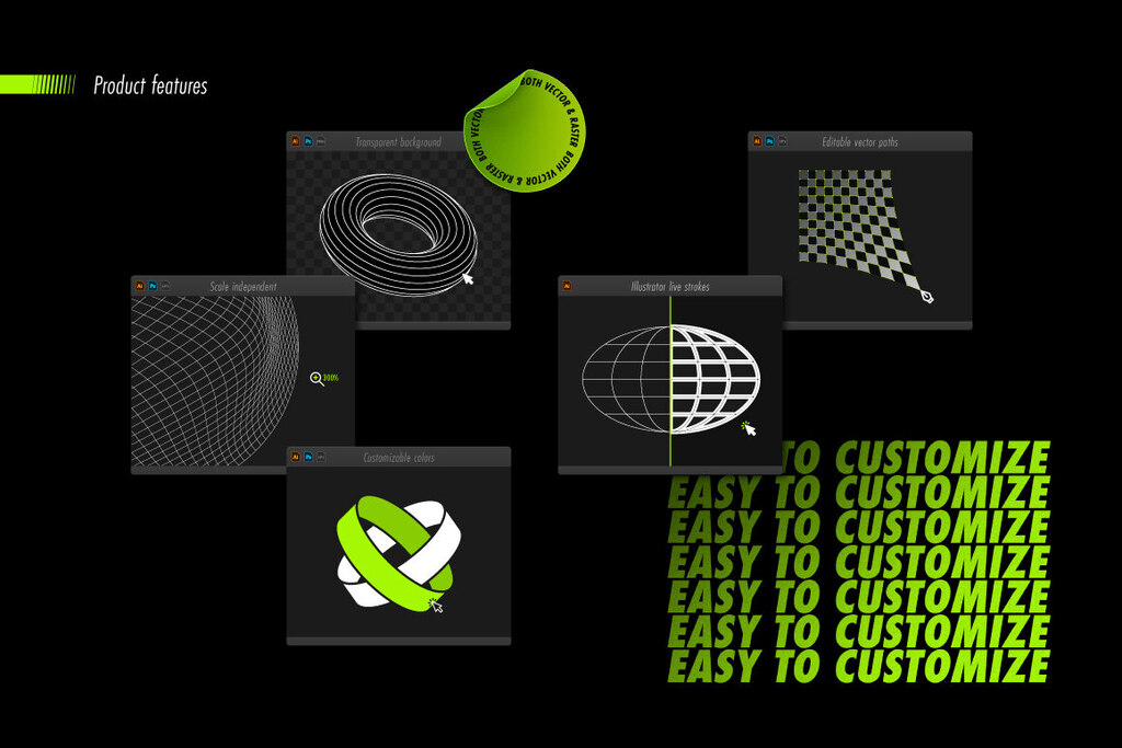 #Abstract Shapes #Brand Design Elements by Samolevsky Art > behance.net/gallery/995904…