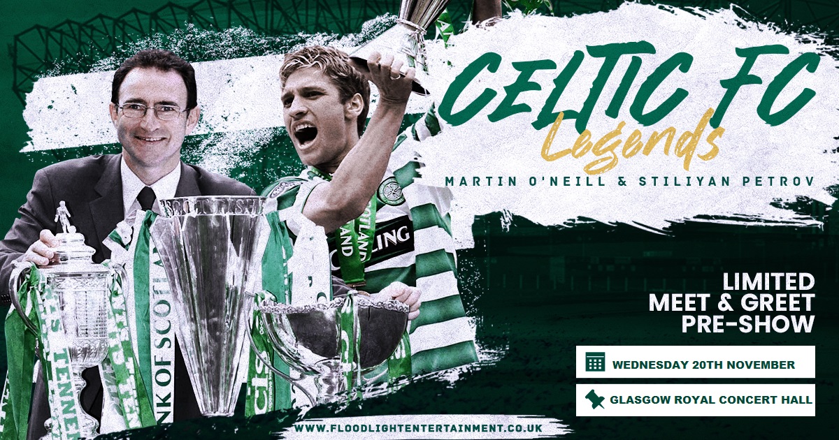 ⭐ On Sale Now⭐ ⚽ Get ready for a night of entertainment and banter with two Celtic Legends, former manager Martin O’Neill & Stiliyan Petrov. 📅 Wednesday 20 November 2024 📍 Glasgow Royal Concert Hall 🎟️ Book tickets at glasgowlife.org.uk/event/1/an-aud…