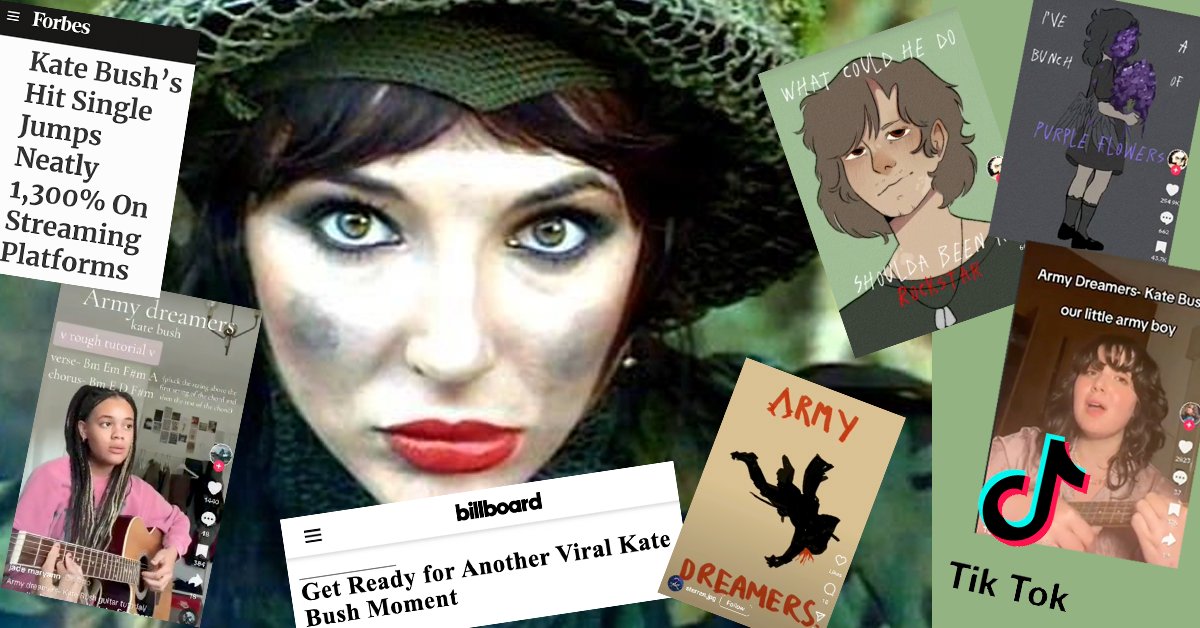 It's been fascinating to see Army Dreamers become the latest viral sensation from Kate over the last several weeks. Where can it go from here? We look at how it has happened in the article below. katebushnews.com/2024/04/26/arm…