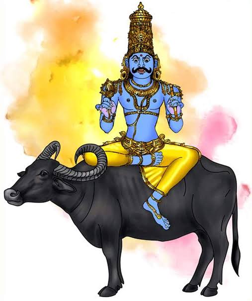 #Yama Dharmaraja takes on a gentle form, known as 'Saumya-Rupa' for the virtuous and Dharmic people, while he appears in a fierce form, called 'Ugra-Rupa,' for those with an unvirtuous or Adharmic mindset.

This is his Saumya-Rupa & Ugra-Rupa.