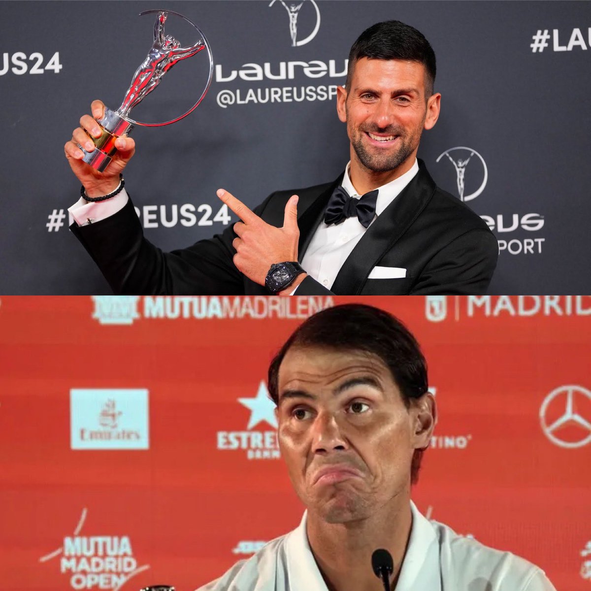 Djokovic is 36 and could pass for 26.
Nadal is 37 and could pass for 47.

I do genuinely wonder if the Covid vaccines have accelerated the ageing process in some people?