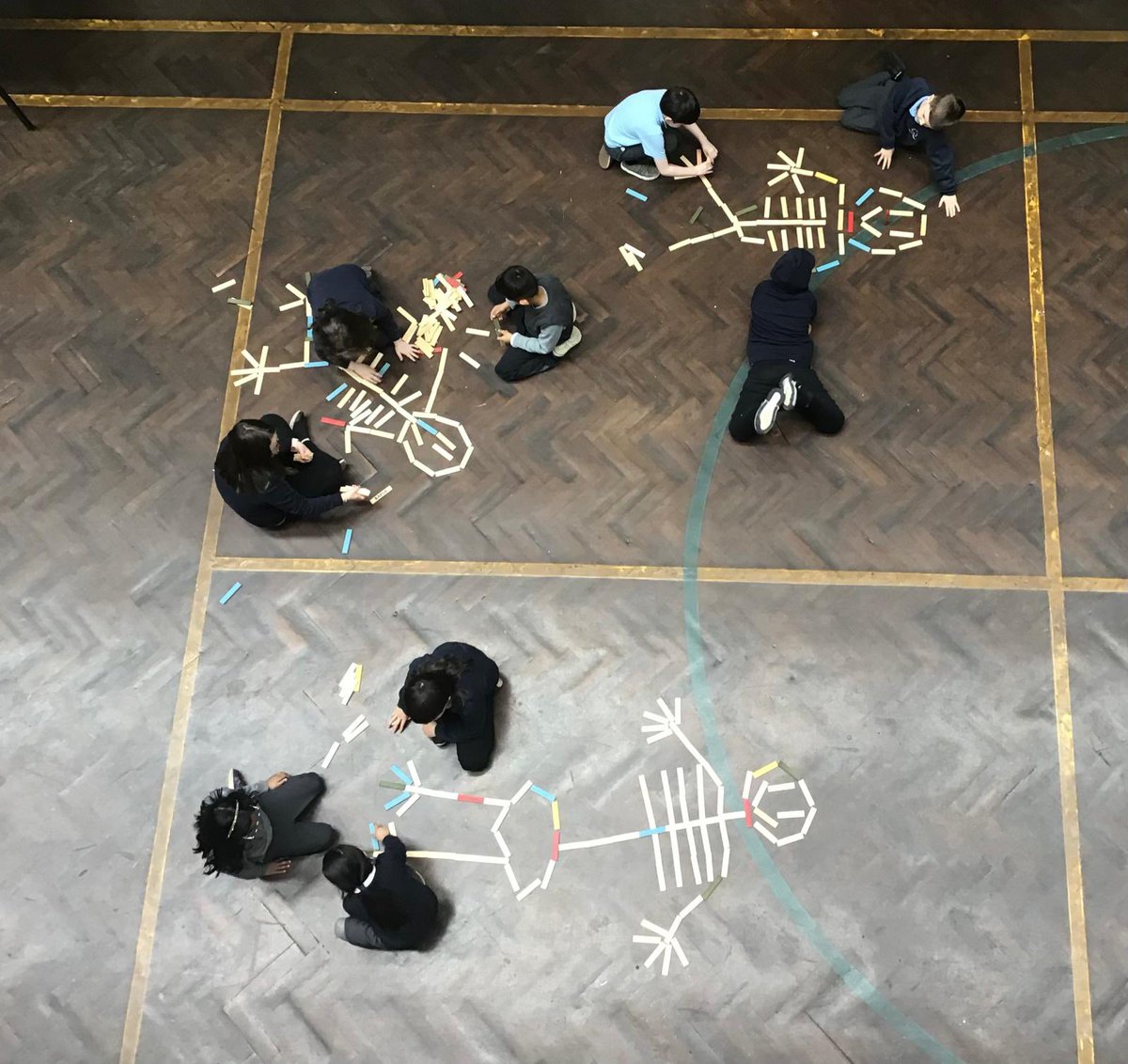 P3k worked collaboratively and had great fun creating floor skeletons using our new KAPLA resource 🩻🥼 #discoveryzone