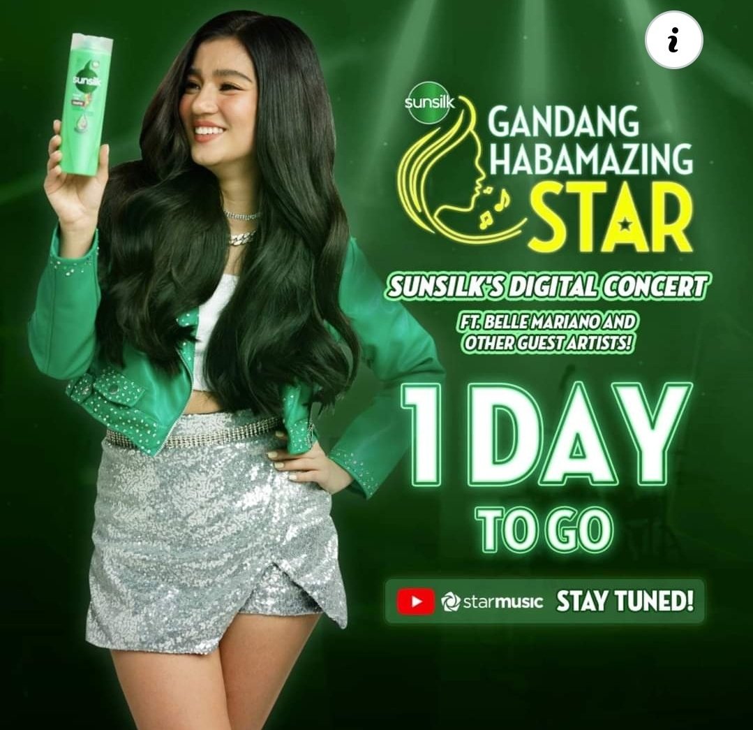 Tomorrow is a #GandangHABAmazing DAY with #BelleMariano's #GandangHABAmazing digital concert brought to you by #SunsilkPH!

#SunsilkGandangHABAmazing
