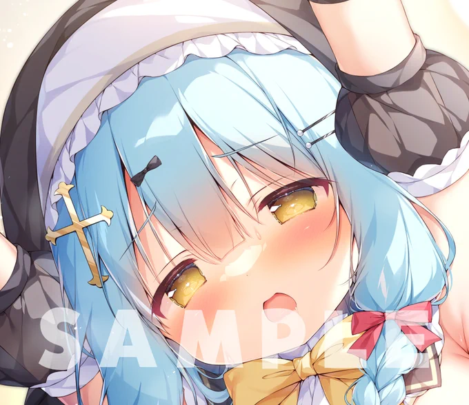 に印様にて描かせていただいた、抱き枕カバー&amp;B2タペの予約が開始されました!がとまらない(!?)ひよこシスター『福音ミナ』ちゃんです予約締切日は2024年6月3日(月)、 発売は2024年6月28日(金)です!よろしくお願いいたします 