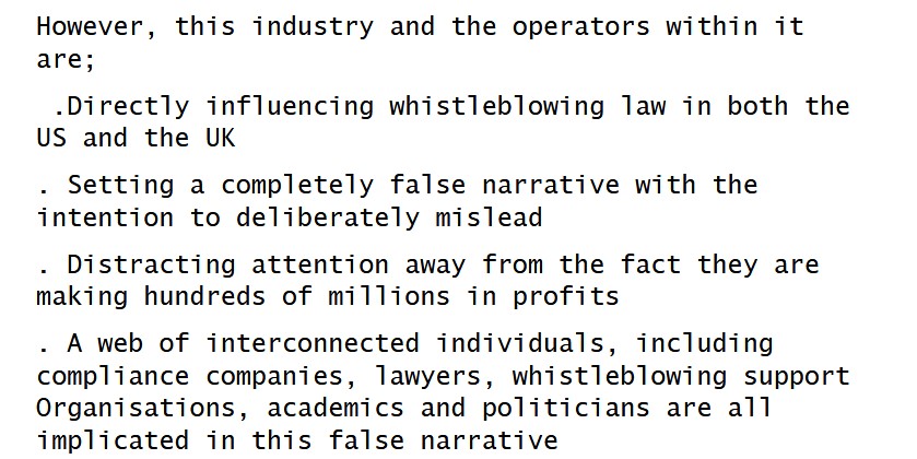 Today #StandardsInPublicLife Bill is scheduled in Parliament so it's a good day to note how many MPs, Peers & Select Committees & @PublicStandards  ignore evidence of misconduct by #APPG on #Whistleblowing in its lobbying for #OfficeoftheWhistleblower to profit its US paymasters.