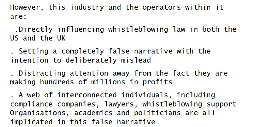 Today #StandardsInPublicLife Bill is scheduled in Parliament so it's a good day to note how many MPs, Peers & Select Committees & @PublicStandards ignore evidence of misconduct by #APPG on #Whistleblowing in its lobbying for #OfficeoftheWhistleblower to profit its US paymasters.