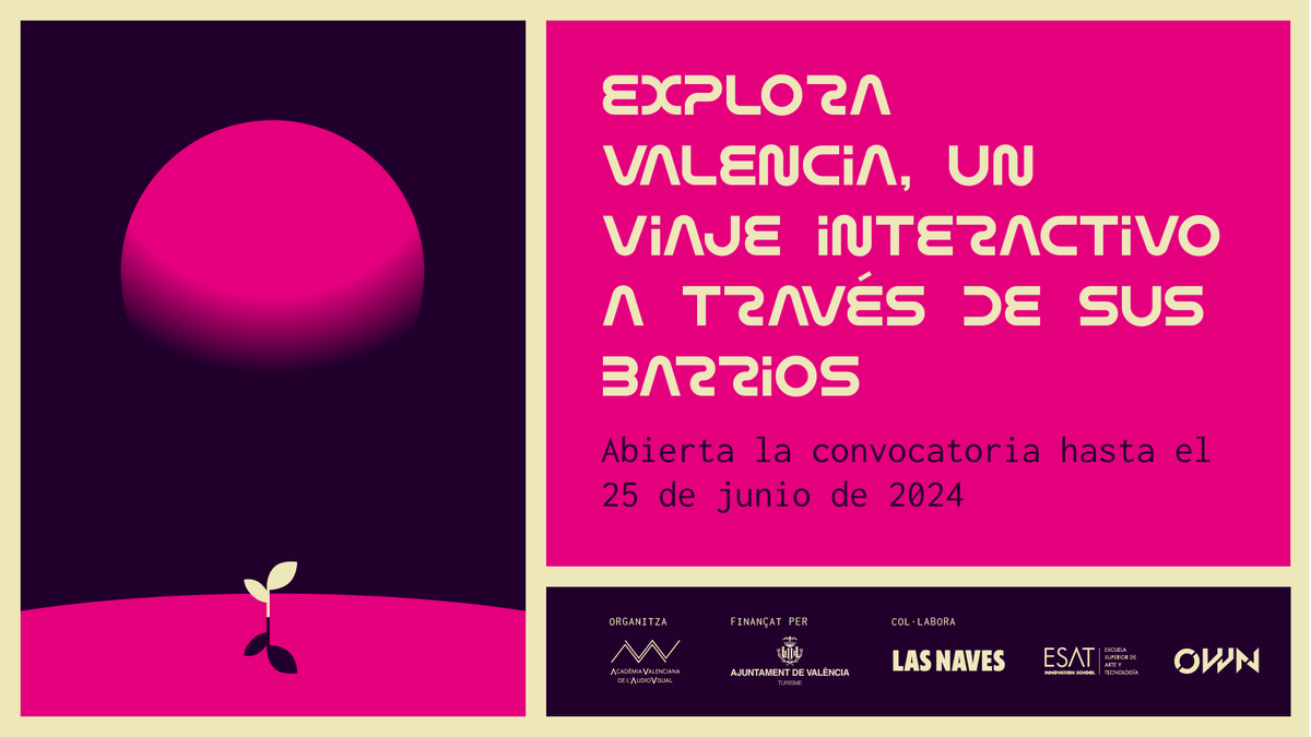 CONCURSO 👾 Hasta el 25/04 puedes presentar tu videojuego y revolucionar el #turismo en la ciudad de València.

¿A qué esperas?  ¡Esperamos tus propuestas!
Infórmate aquí 👉gamingavav.lasnaves.com

#ValenciaGameCity