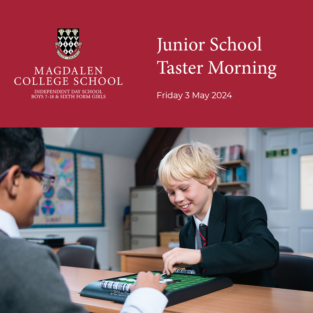 Friday 3 May is our Junior School Taster Morning, a great opportunity for boys to experience all the amazing things happening in our Junior School! 👋 The best way to experience everything that MCS has to offer is to visit us; book your place today 👇 mcsoxford.org/admissions/ope…