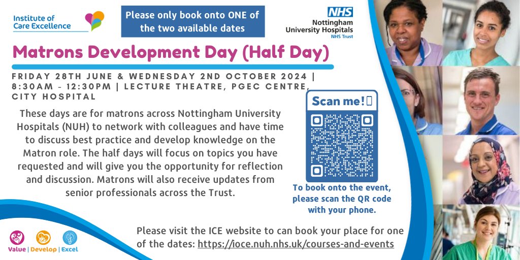 NUH Nursing (@nuhnursing) on Twitter photo Are you a matron at <a href="/nottmhospitals/">Nottingham University Hospitals</a>?
Join us for ONE of our two Matrons Development Days (Half Days) this year
Come network with colleagues and discuss best practice and develop knowledge on the Matron role at NUH.
Book your place here: bit.ly/3Z19uMQ Are you a matron at <a href="/nottmhospitals/">Nottingham University Hospitals</a>?
Join us for ONE of our two Matrons Development Days (Half Days) this year
Come network with colleagues and discuss best practice and develop knowledge on the Matron role at NUH.
Book your place here: bit.ly/3Z19uMQ
