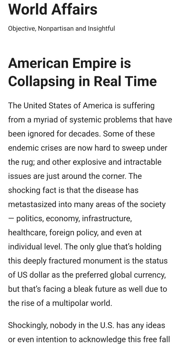 @Sprinterfactory This is the best gift to the BRICS. The West has lost its legitimacy & leverage. The rest of the planet, 90%, is moving on...🤣🤣🤣