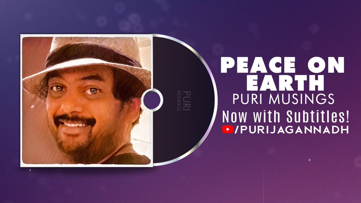 Fighting the war within ourself will only bring the 'PEACE ON EARTH' 🌎 Here's the new #PuriMusings to brighten your weekend ❤️ - youtu.be/Ge6R1wV8J50 #PuriJagannadh @Charmmeofficial #PC