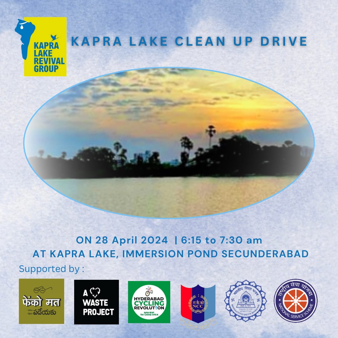 #HyderabadCyclingRevolution 
Taking part in a clean drive #SaveKapraLake @savekapralake 

Thanks Bharatiya Vidya Bhavan, Sainikpuri Kendra NCC and NSS Volunteers for supporting 

@fenkomatt_org @sselvan @manreddy @Ravi_1836 @BYCS_org @ReliefRidersHyd @TelanganaCMO