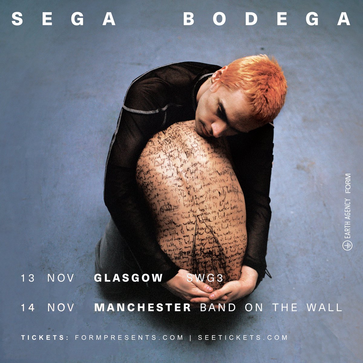 Having today released his third album ‘Dennis’, we’re thrilled to announce that Paris-based artist and producer @segabodega is heading to Glasgow and Manchester on his UK tour this November! 🎟Tickets are on sale now: formpresents.seetickets.com/artist/sega-bo…