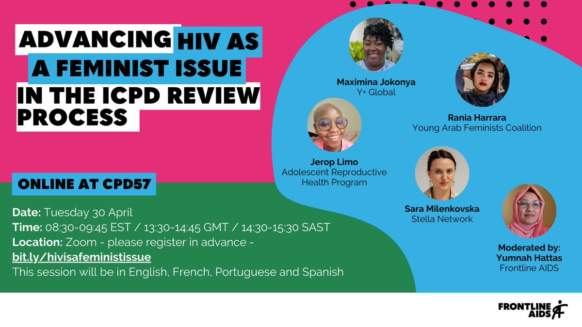 What are the impacts of anti-rights movements on both the #HIV response and #HumanRights? 📣Join this session as we unite advocates to discuss strategies to protect rights and put HIV on the agenda at #CPD57 ✍️Register: us02web.zoom.us/webinar/regist…