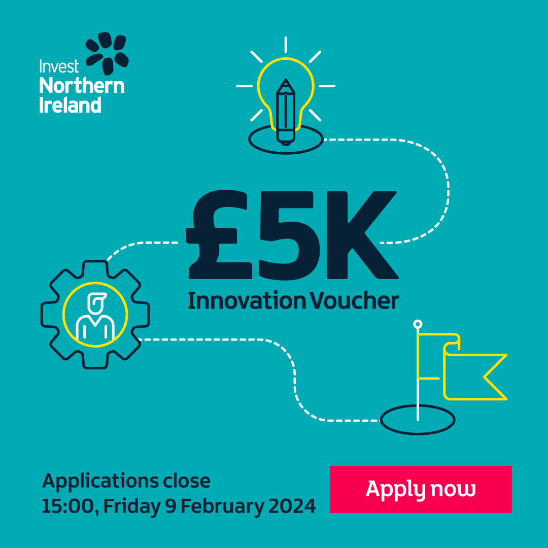 Applications for Innovation Vouchers are now open!  📣 A £5K Innovation Voucher could help you work with expert knowledge providers to help bring new products and services to market. Apply before 15:00, Friday 3 May 2024.👉 bit.ly/3SArywj #InvestNI #INI #SENI