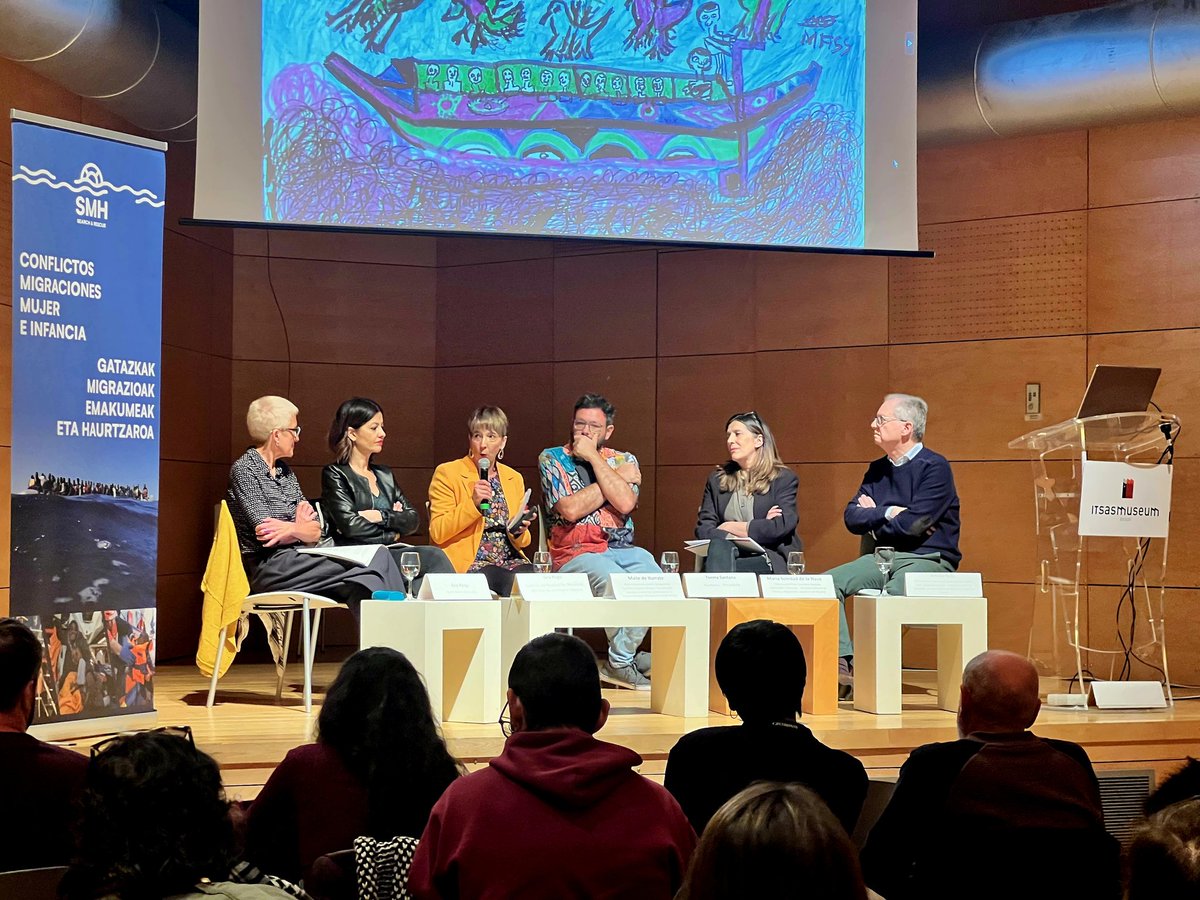 Esta mañana hemos estado en el conversatorio 'Menores en la frontera ¿y ahora qué?' organizado por las compañeras de @maydayterraneo en #Bilbao.