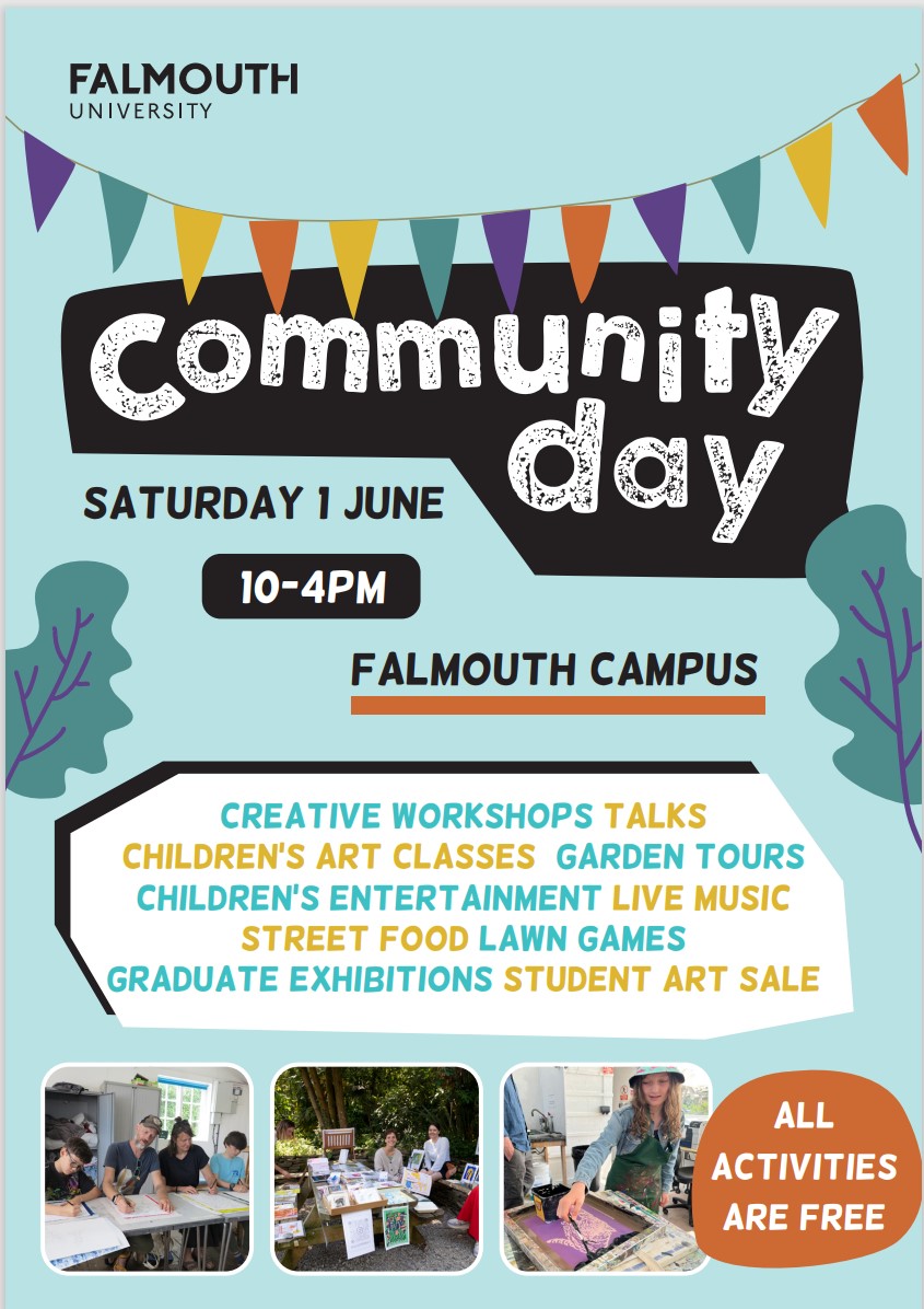A lovely upcoming event for your diary - <a href="/FalmouthUni/">Falmouth University</a> supporting the wider community with activities, food and fun - don't miss out! 😀 #thingstodoinfalmouth #whatsonfalmouth