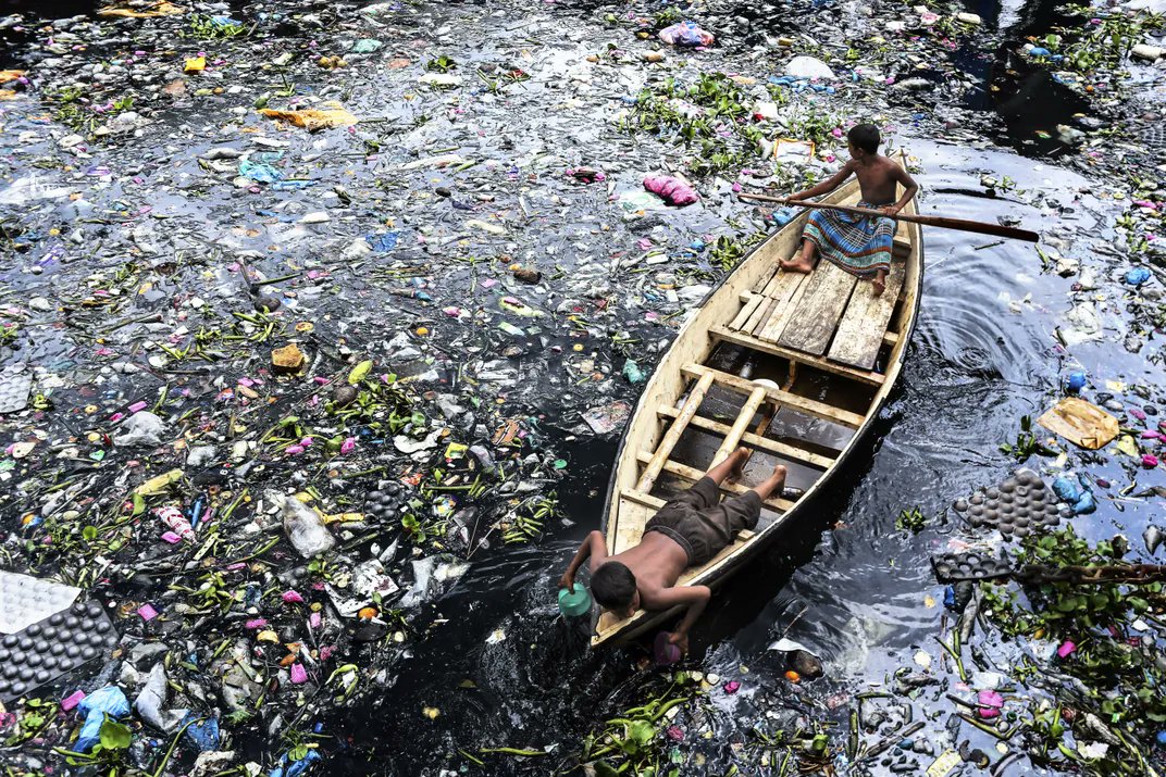 And there's a reason the Buriganga River in Bangladesh looks like this