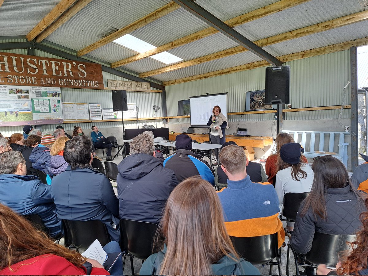 The excellent @EvelynMoorkens speaking about the pressures facing #freshwaterpearlmussel in Ireland. Fascinating life cycle and great efforts by the @pearl_mussel farmers to try to stall losses