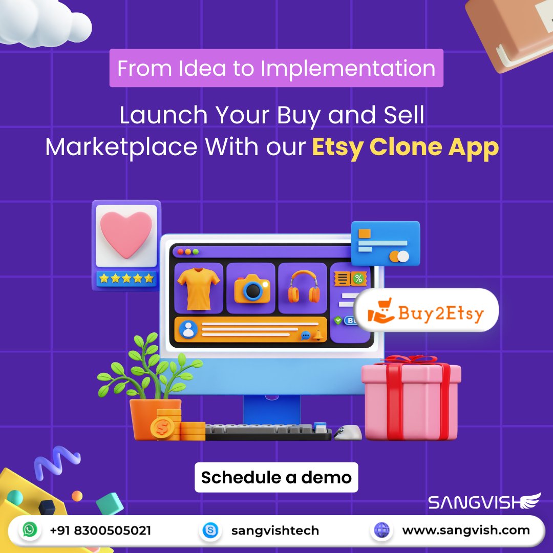 SangVishTech's tweet image. 🌸Ready to kickstart your online business journey like Etsy? 👉 bit.ly/3Qne8Ua Our Etsy clone script is your ultimate choice! Spring into action with our 70% OFF sale.

Check the live demo: sangvish.com/etsy-clone/

#etsyclone #ecommercescript #etsycloneapp #entrepreneur