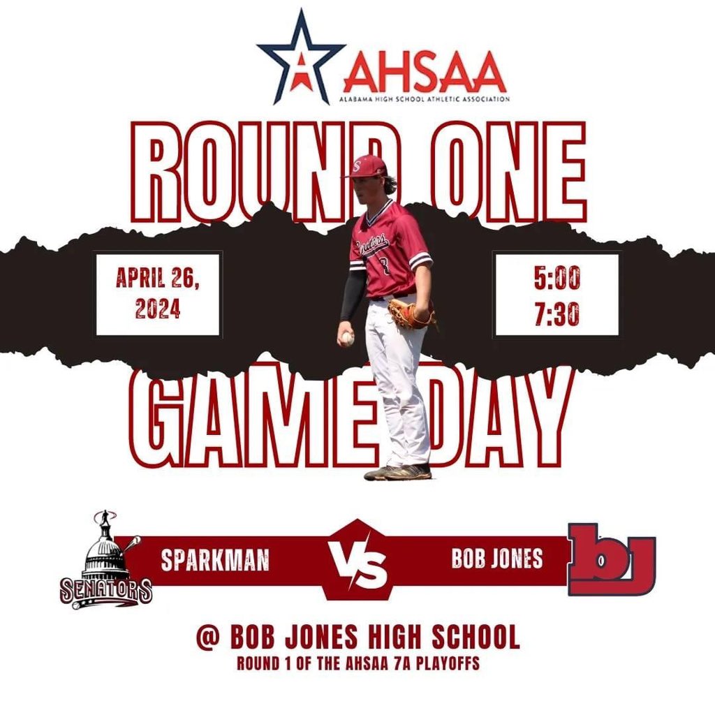 Round 1 of the Class 7A Playoffs! ⚾🏛 #WeAreSparkman #MCSSDistrict4 @Sparkman_RBI @SparkmanAD @AHSAAUpdates @MCSSAthletics