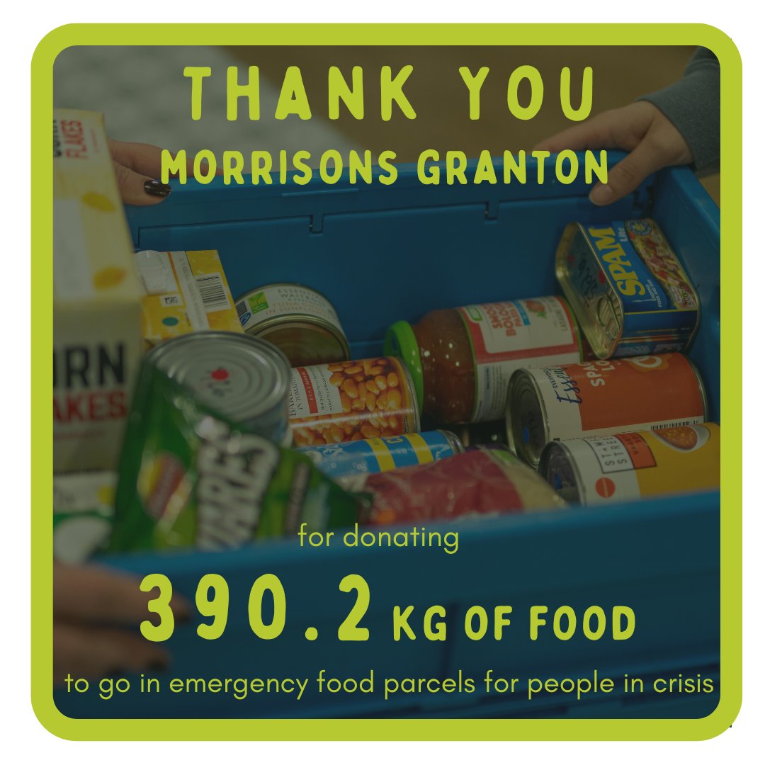 Last Saturday, 20 April, you donated an amazing 390.2 kg of items the foodbanks need 🥫 Thank you for continuing to restock the foodbanks’ shelves, and helping people in crisis💚 #Edinburgh #FoodBanks