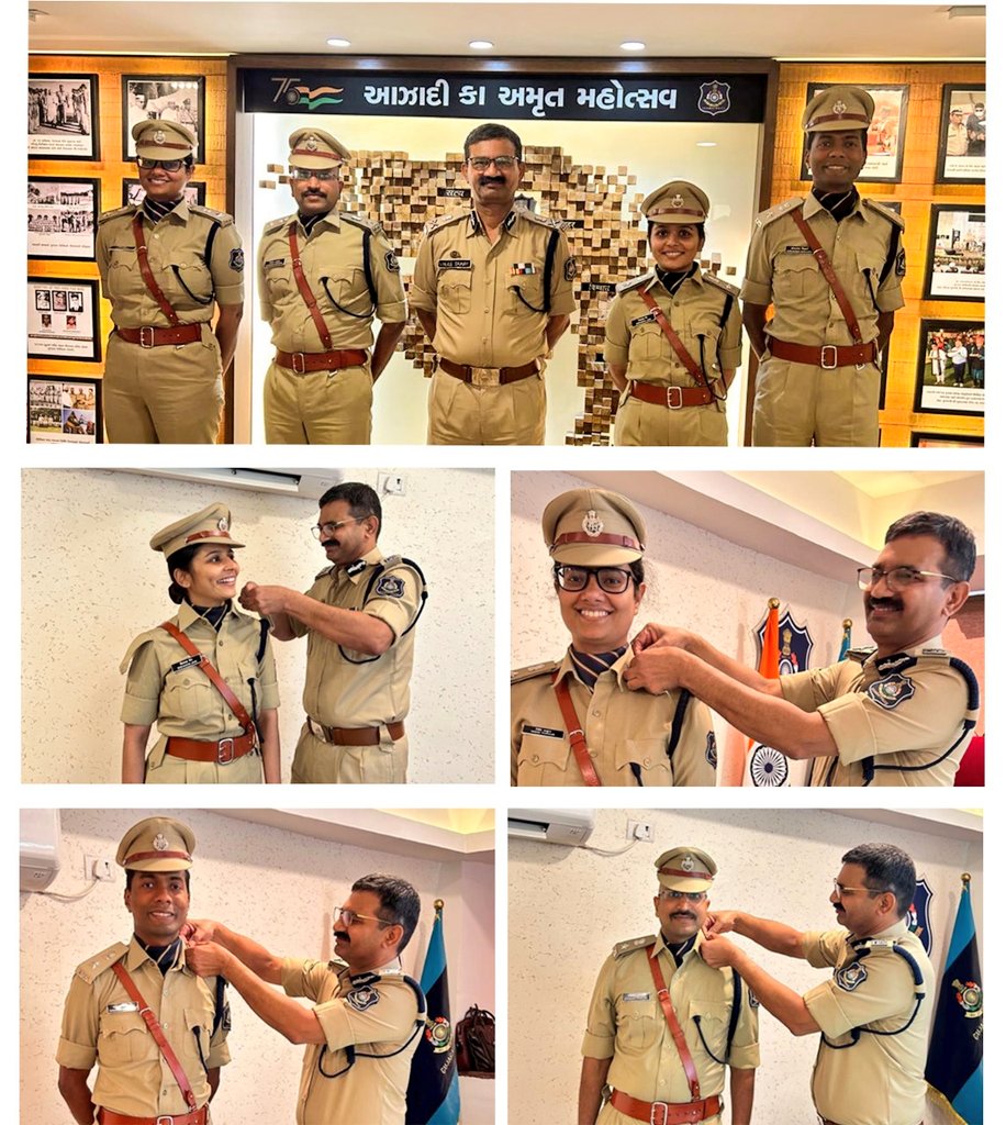 Congratulations and best wishes to the newly promoted officers. Was a pleasure to put the new ranks on their shoulders. Now, they are ready to shoulder new responsibilities. Jai Hind