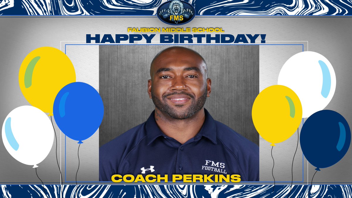 We hope you have a wonderful day Coach Perkins! 🧁 @FaubionMiddle