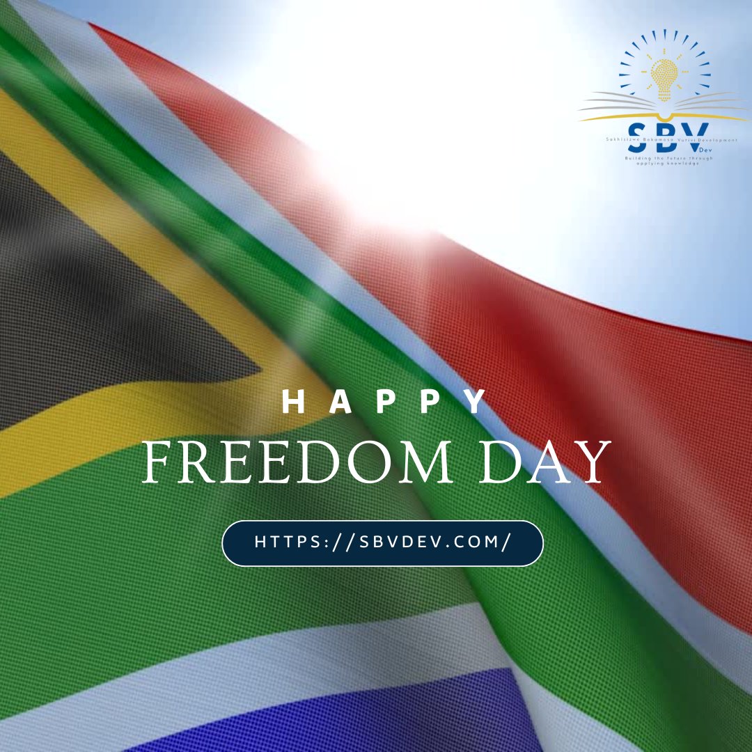 Happy Freedom Day to all South Africans! This day signifies the end of the apartheid era and the beginning of democracy in South Africa. Let today be the day we remember the sacrifices of those who went before us. #FreedomDay #Liberation #SouthAfrica #Equality #FreedomStruggle