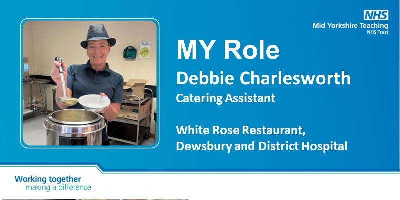 Welcome to MY Role ! 🔦 🍽️Debbie works to keep everyone at Dewsbury fed and refreshed in the restaurant. Outside of work she loves rugby! 🏉 📷bit.ly/3o2CDuC