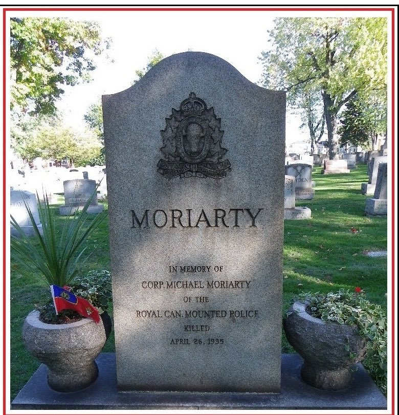 Honour Roll 55:Cpl. Michael Moriarty was shot & killed this day in 1935. He signed with the RNWMP in 1914 & then joined the Alberta Provincial Police (APP) in 1918.  He was re-engaged as a member when the APP was incorporated into the RCMP in 1932.  #RCMPNeverForget @RCMPAlberta